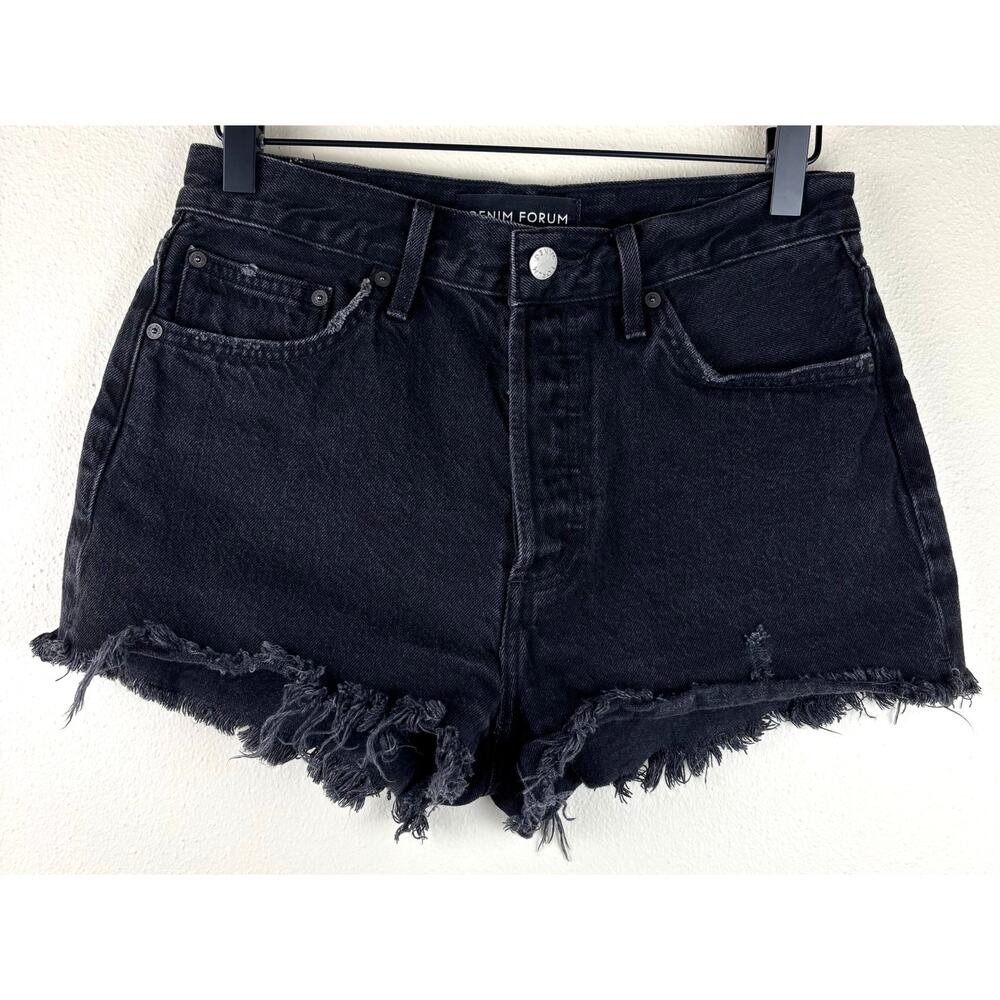 Aritzia Denim Forum the Yoko Short Women's Size 27 in Black Eyeliner - Picture 5 of 14